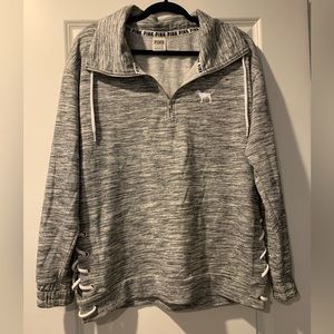 VS PINK Quarter Zip Oversized Sweatshirt Size Small